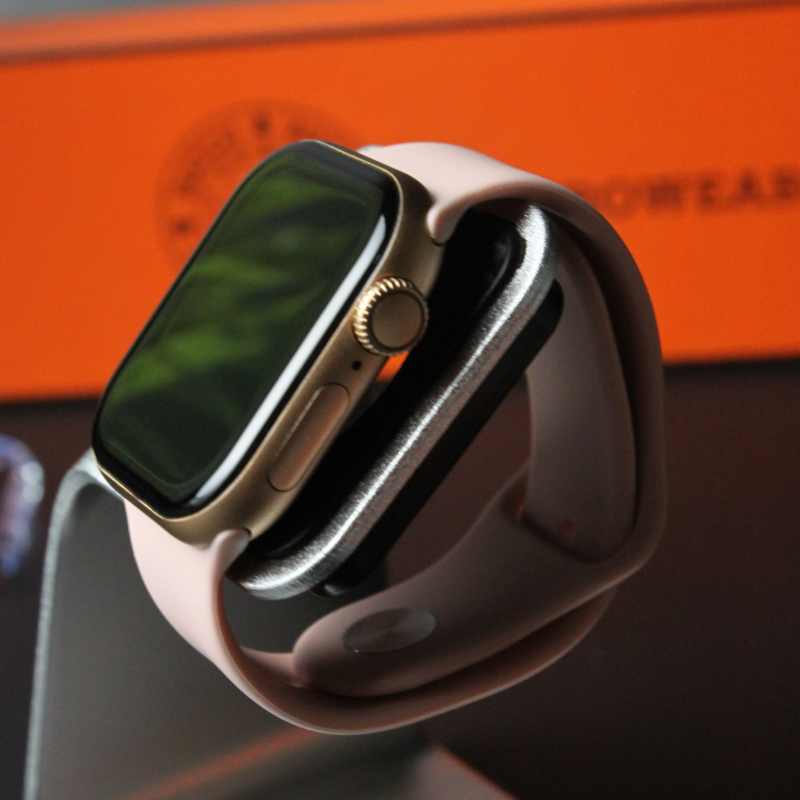 Microwear W10 Pro Mini 42mm рожевий смарт-годинник з квадратним екраном